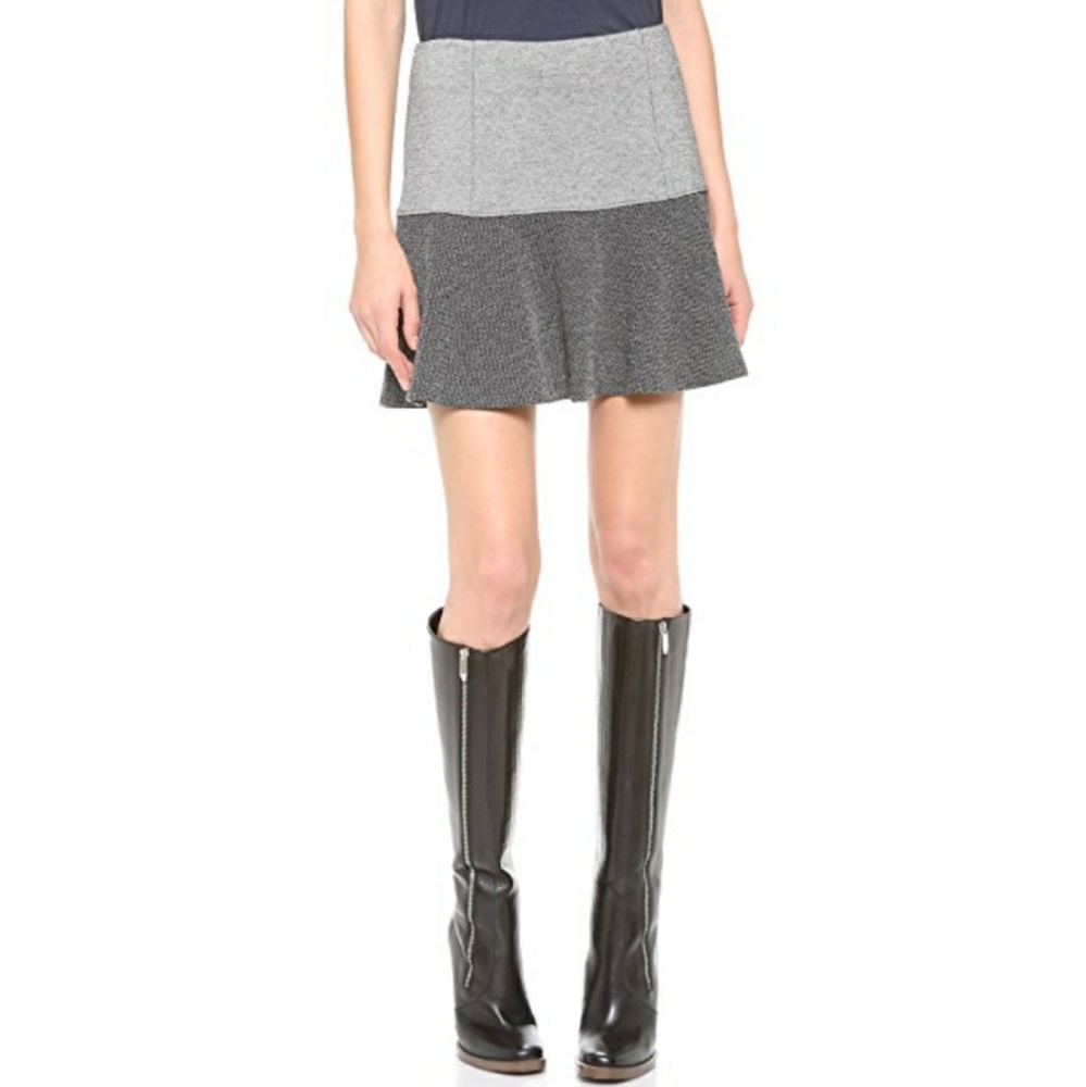 Theory Gida K Cityscape Skirt Colorblock Mini